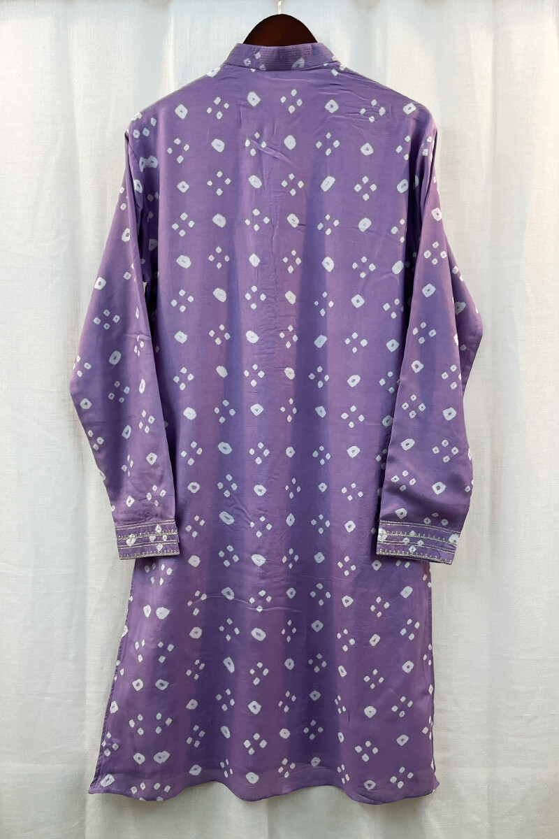 FG Specials: 1 Of 1- Men's Purple Handcrafted Modal Kurta