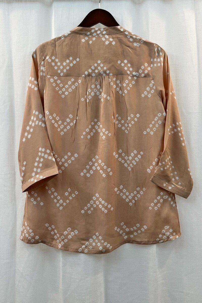 Brown Bandhani Top