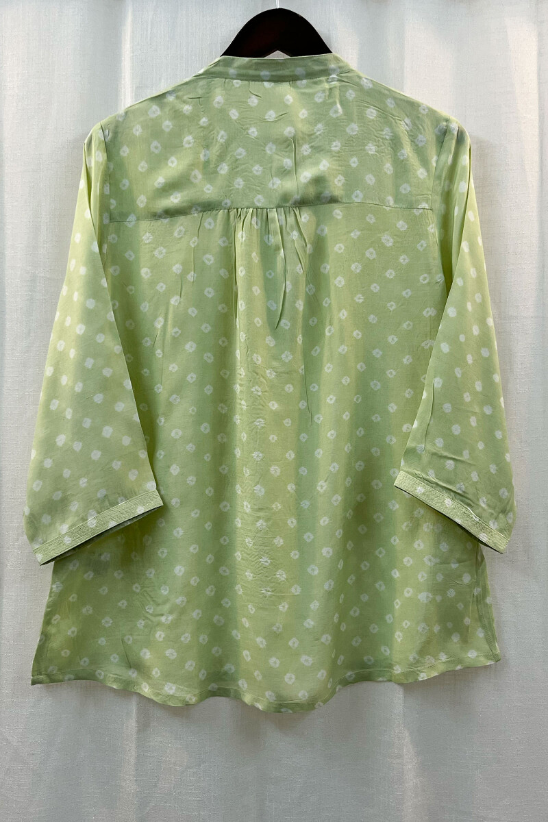 Green Bandhani Top