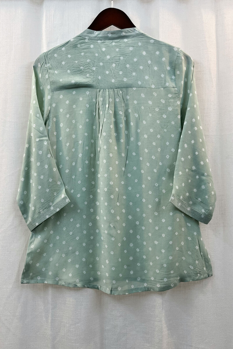 Blue Bandhani Top