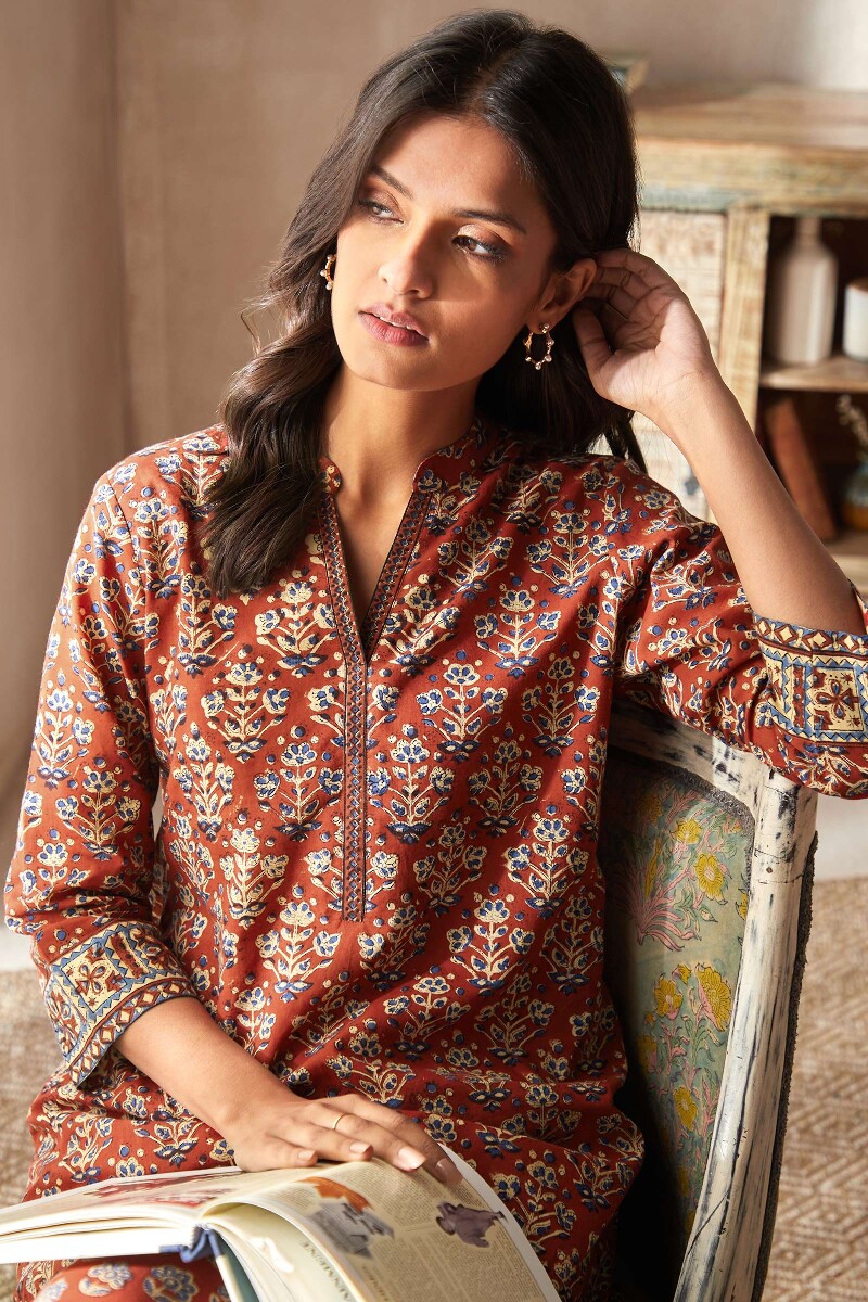 Bagru Hand Block-Printed Cotton Loungewear Set