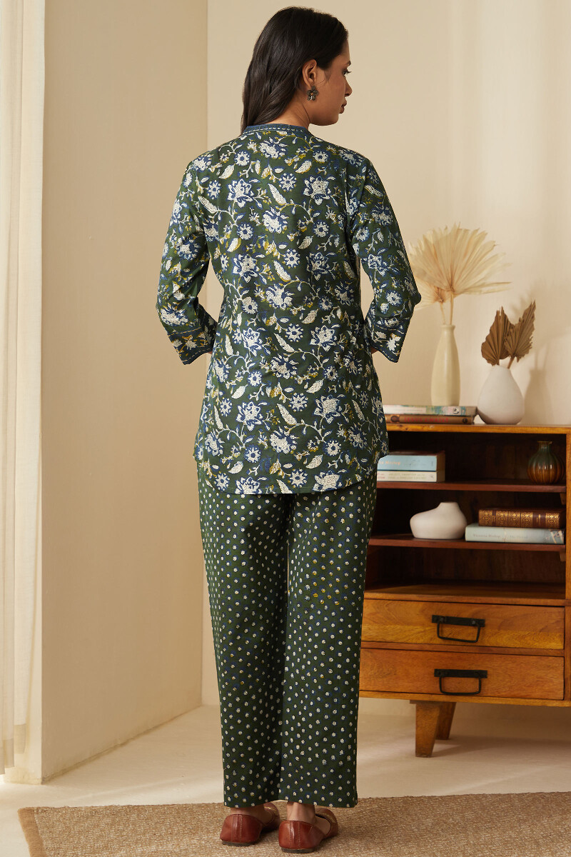 Bagru Hand Block-Printed Cotton Loungewear Set