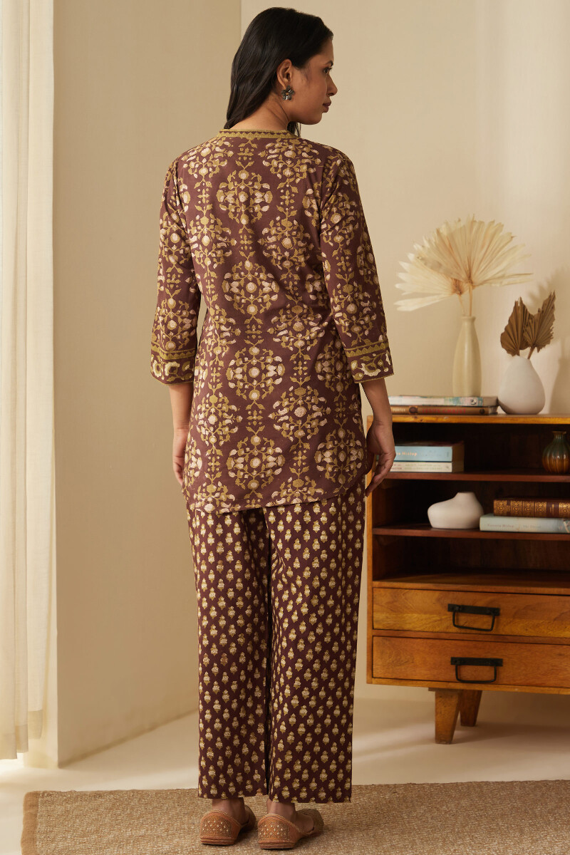 Bagru Hand Block-Printed Cotton Loungewear Set