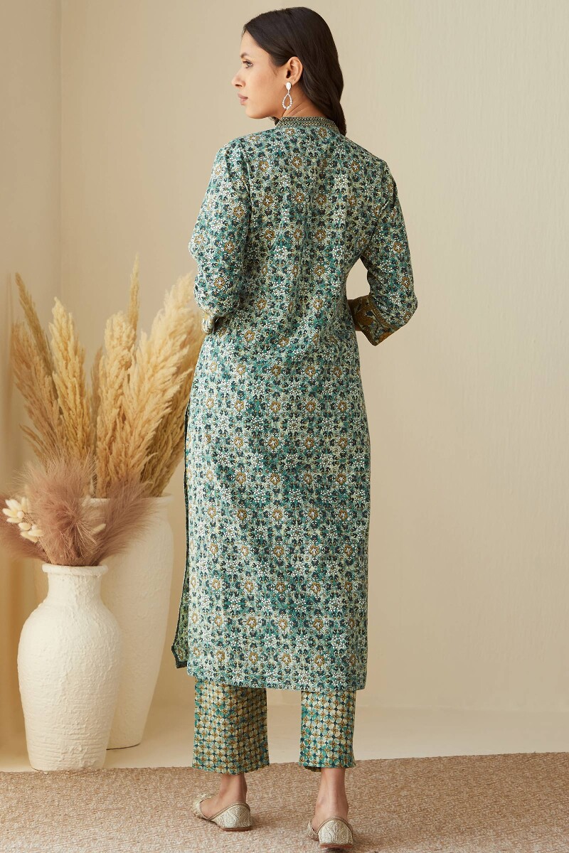 Bagru Hand Printed Straight Cotton Kurta