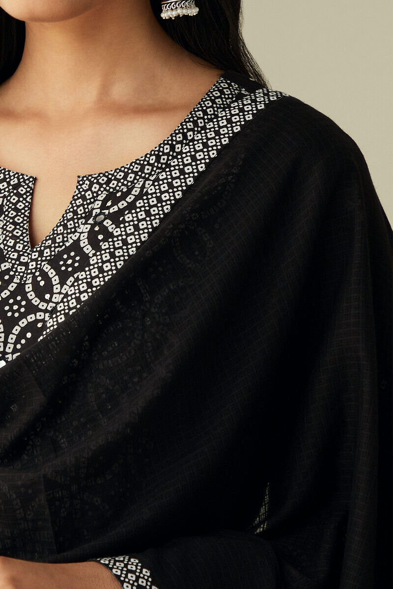 Black Handcrafted Kota Dupatta