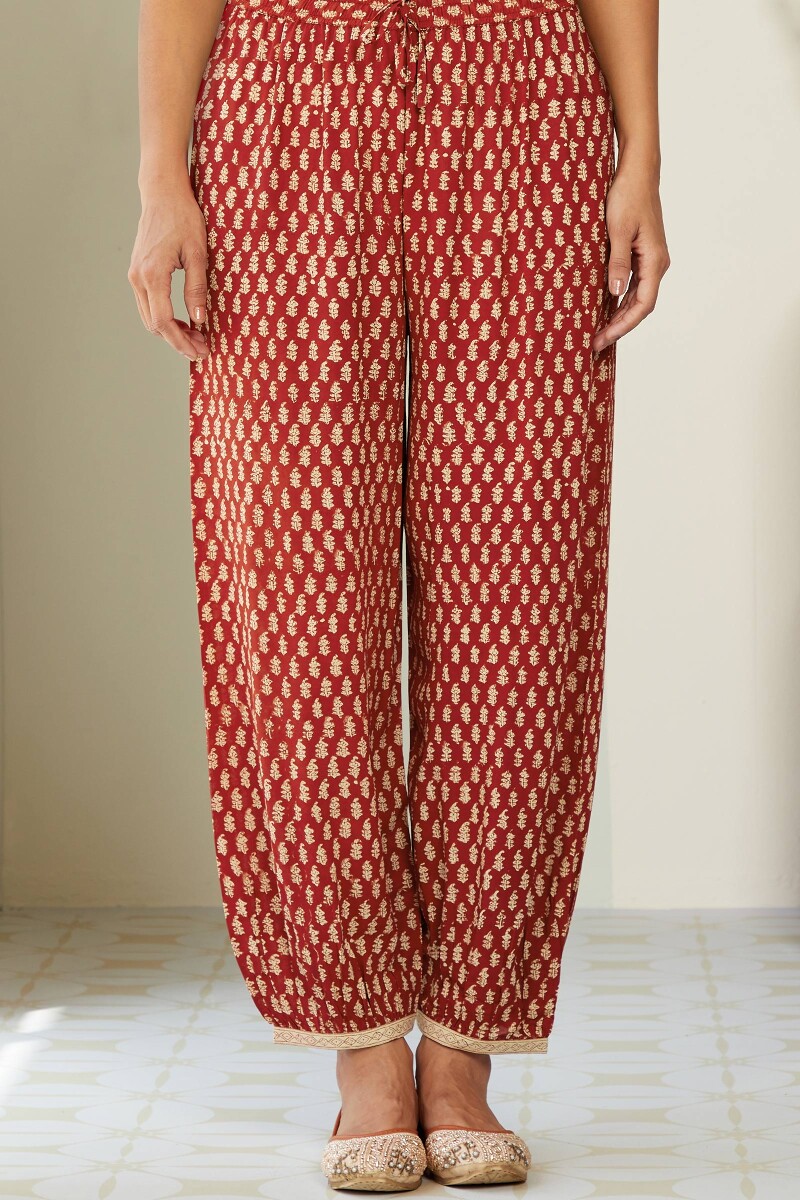 Bagru Hand Block-Printed Viscose Izhaar Pants