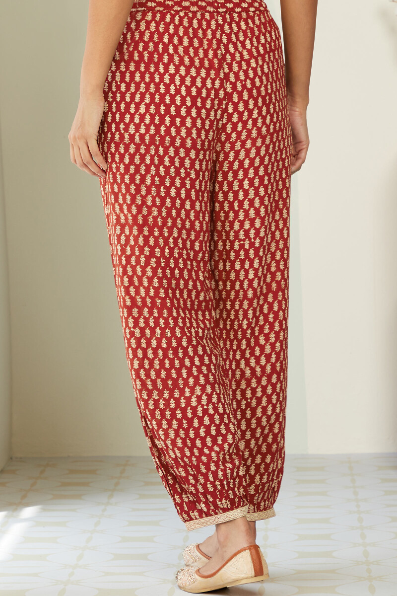 Bagru Hand Block-Printed Viscose Izhaar Pants