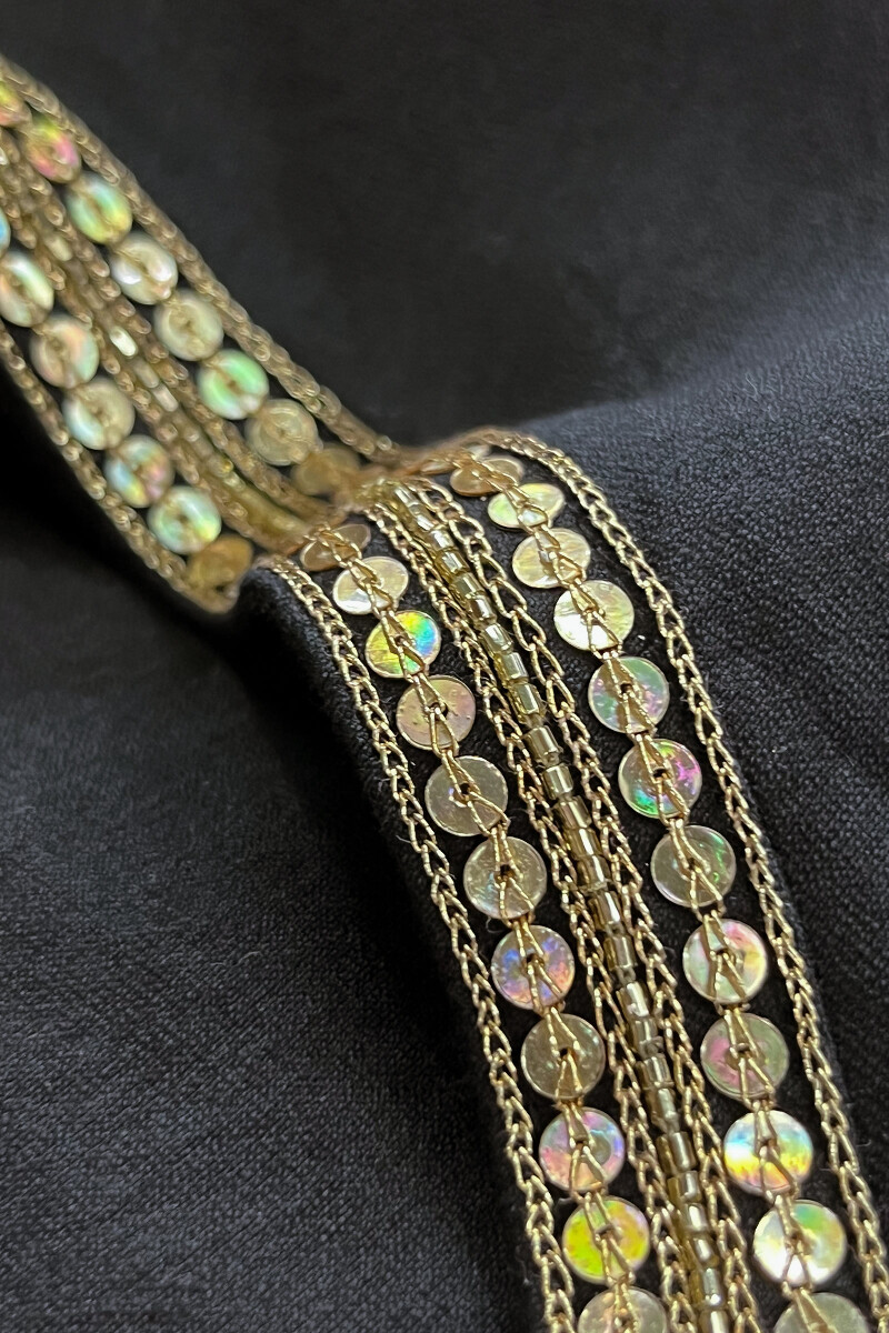 Black Handcrafted Straight Chanderi Kurta