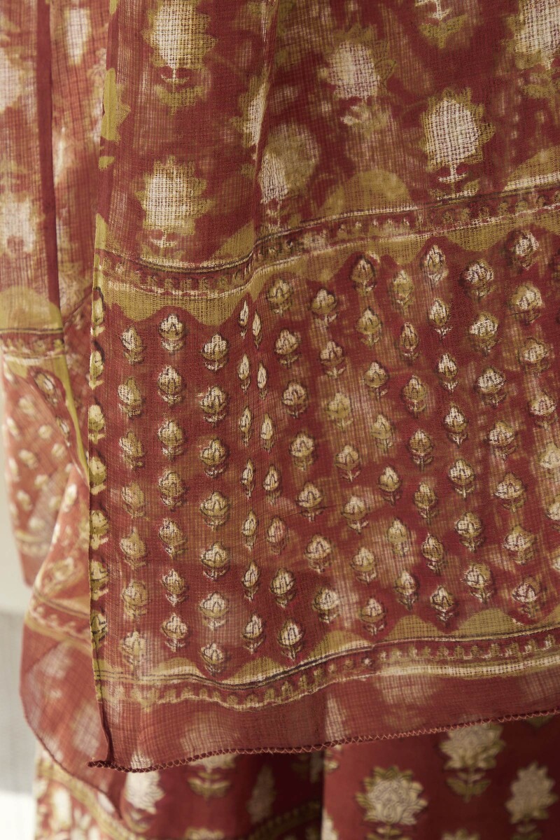 Bagru Hand Block-Printed Kota Dupatta