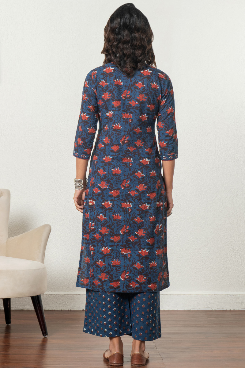 Bagru Block Printed Straight Cotton Kurta