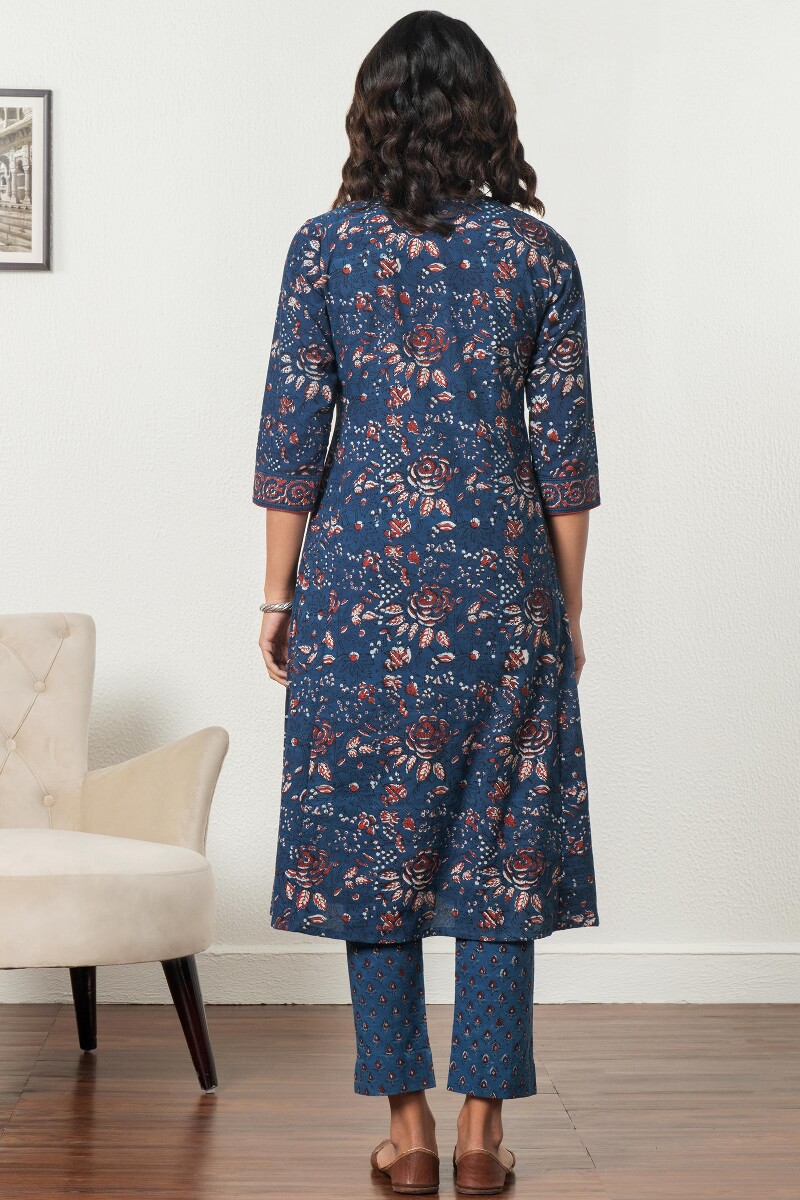 Bagru Block Printed A-Line Cotton Kurta