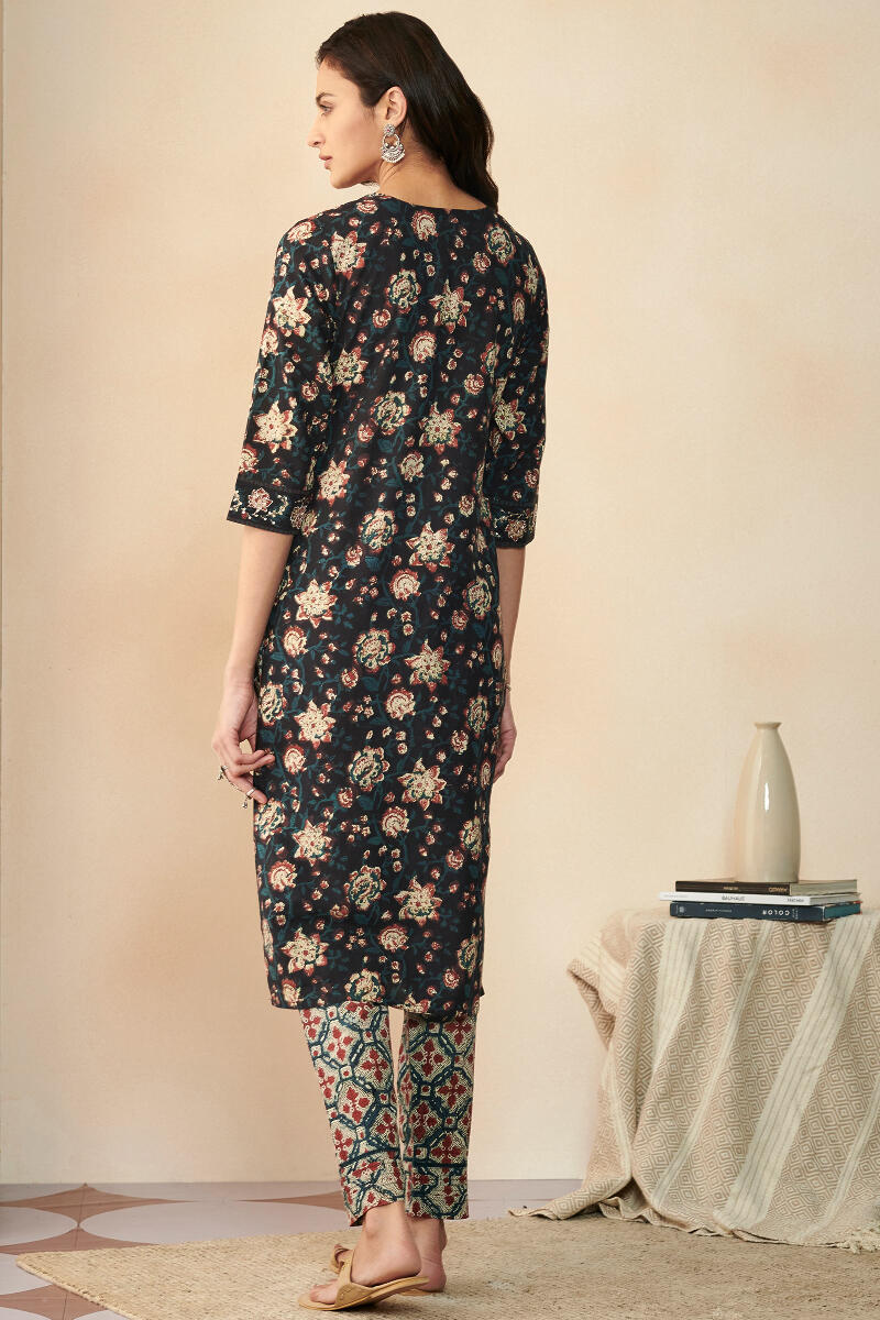 Bagru Hand Block Printed A-Line Cotton Kurta