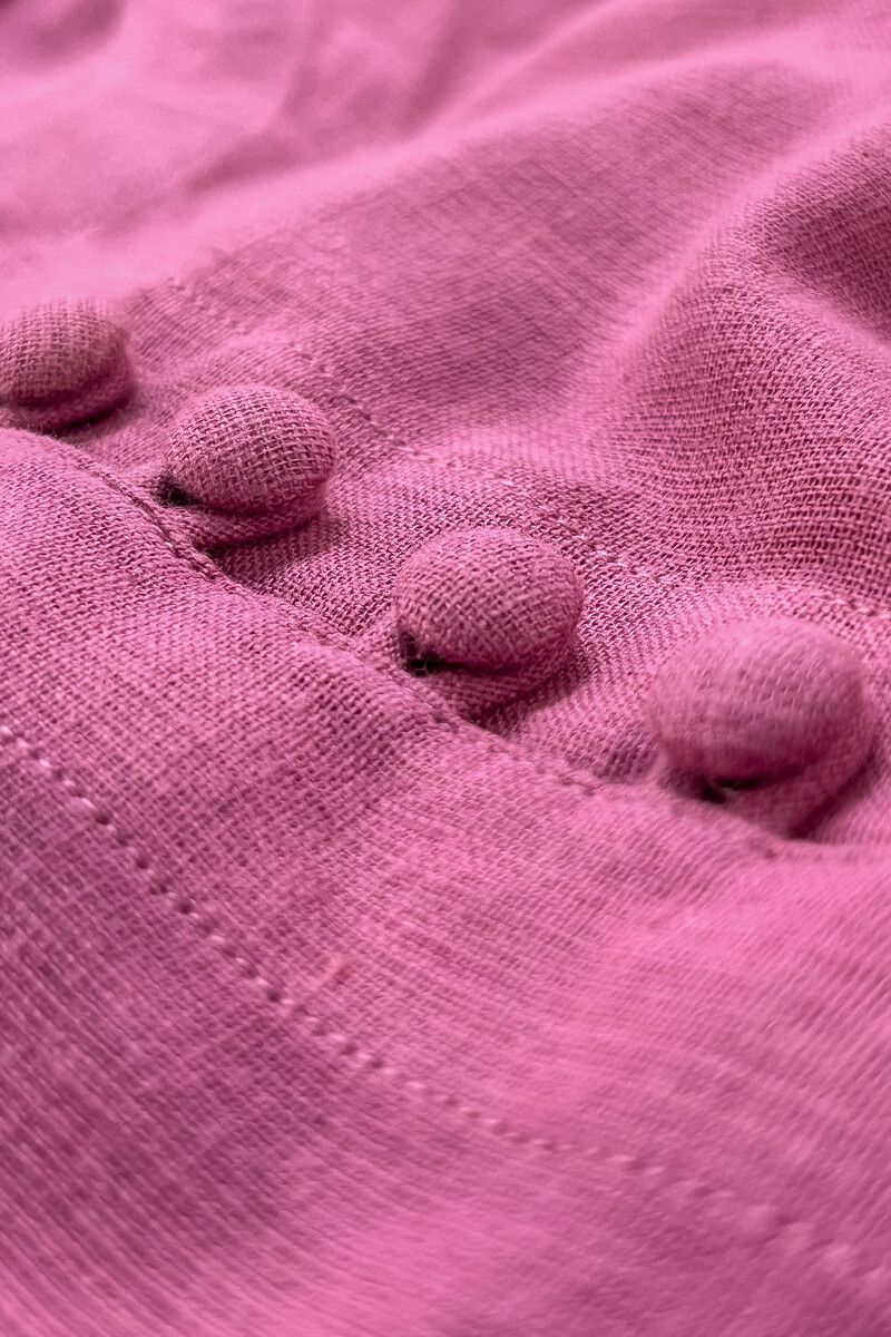 Pink Handcrafted Straight Handloom Kurta