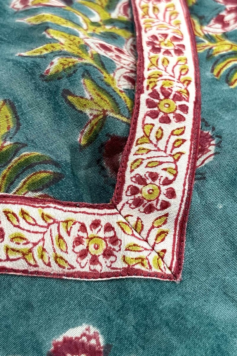 Blue Hand Block Printed Straight Modal Kurta