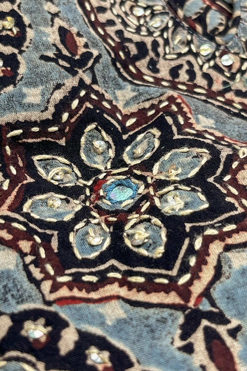 Ajrak Hand Block Printed Straight Cotton Kurta