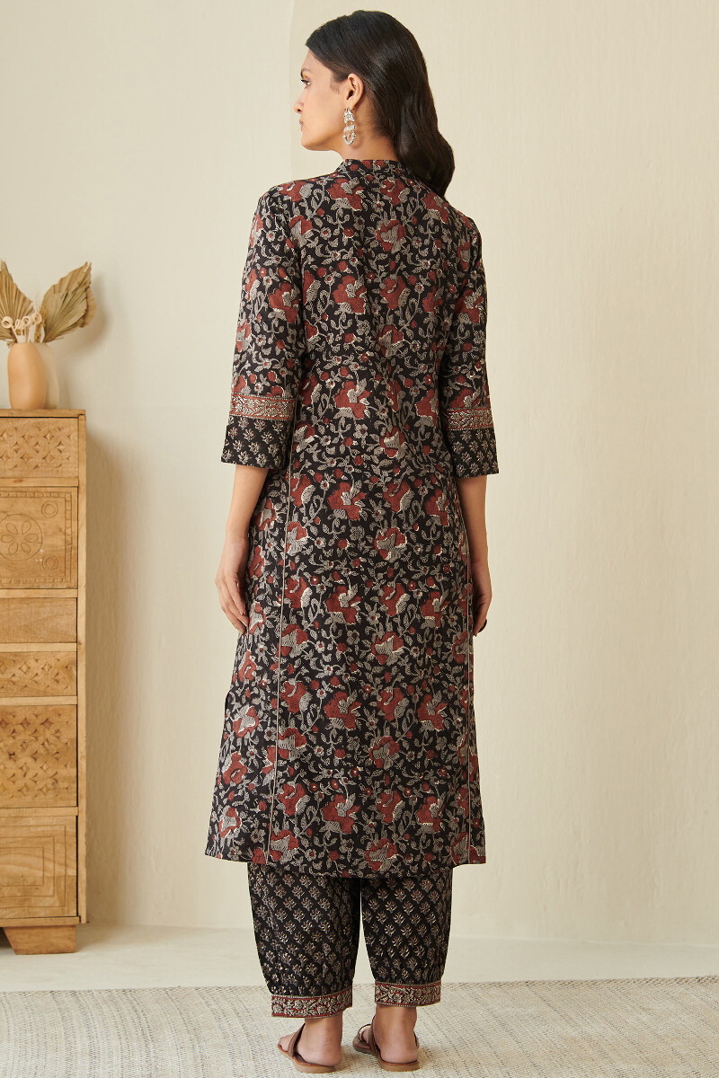 Bagru Hand Block Printed Straight Cotton Kurta