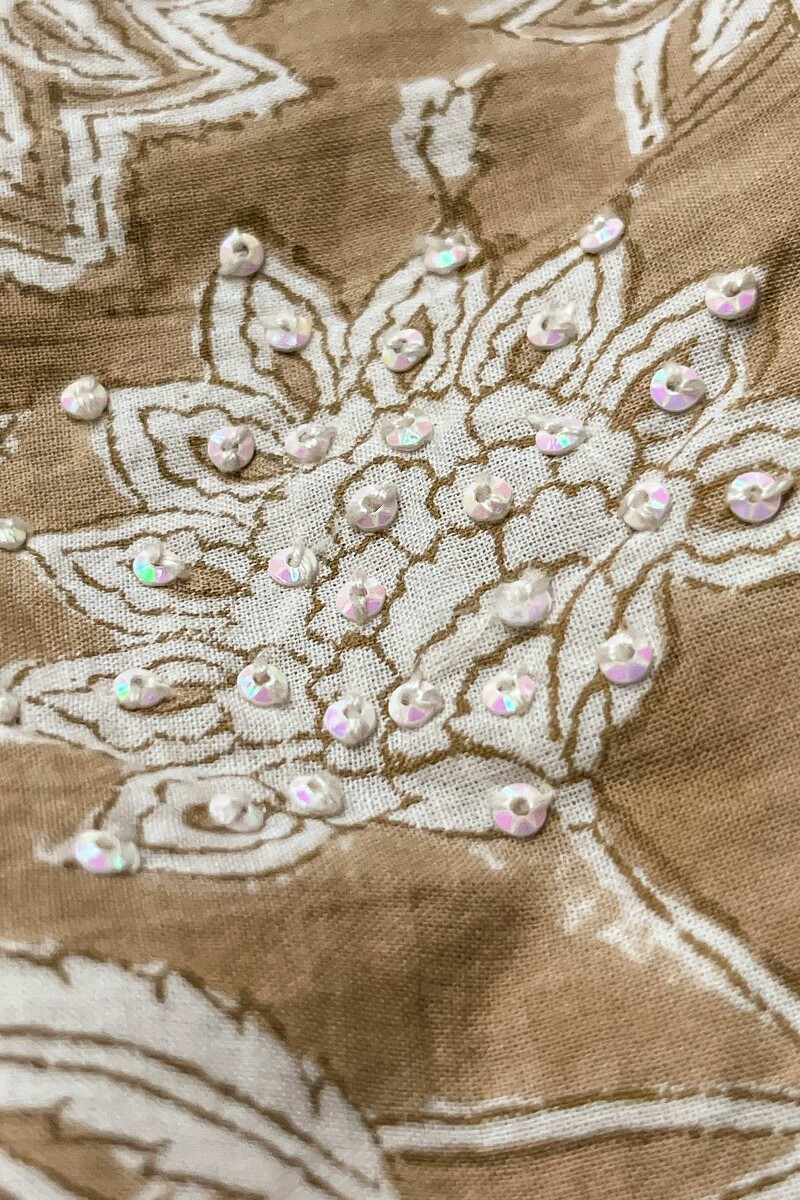 Brown Hand Block Printed Straight Cotton Kurta