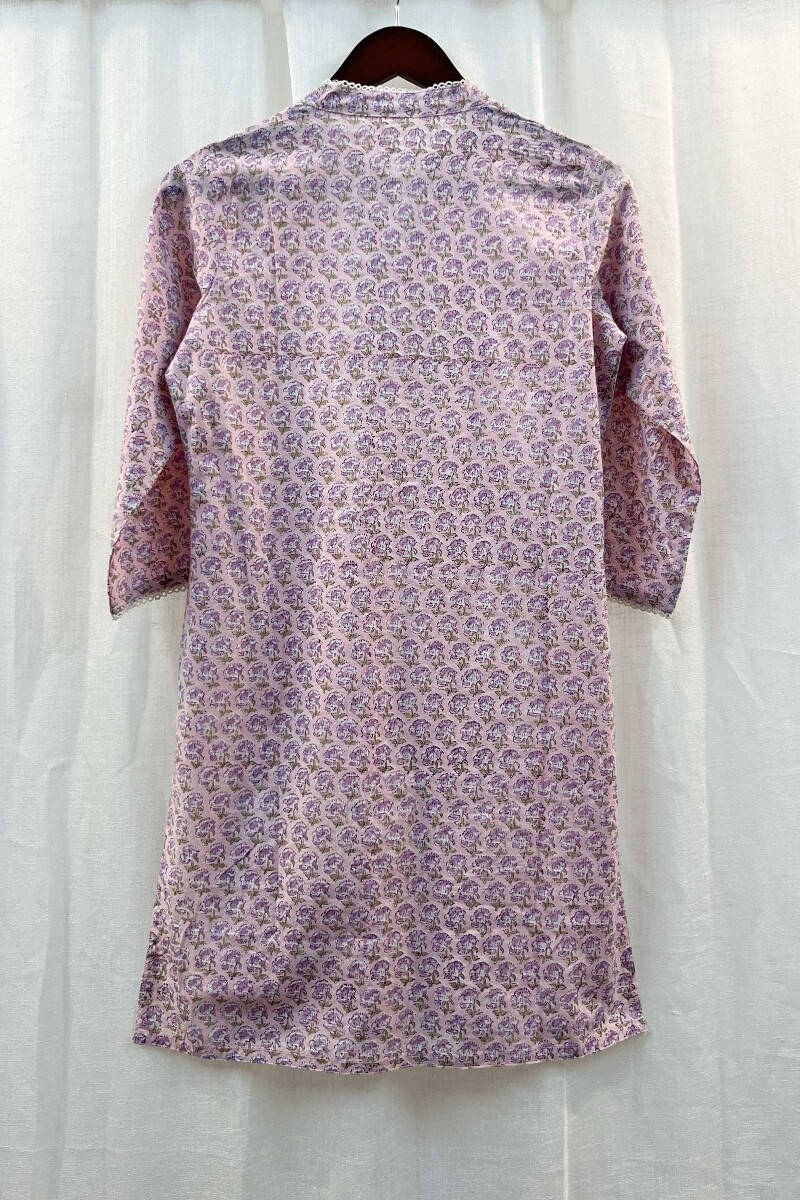 FG Specials: 1 Of 1- Pink Hand Block-Printed Modal Loungewear Set