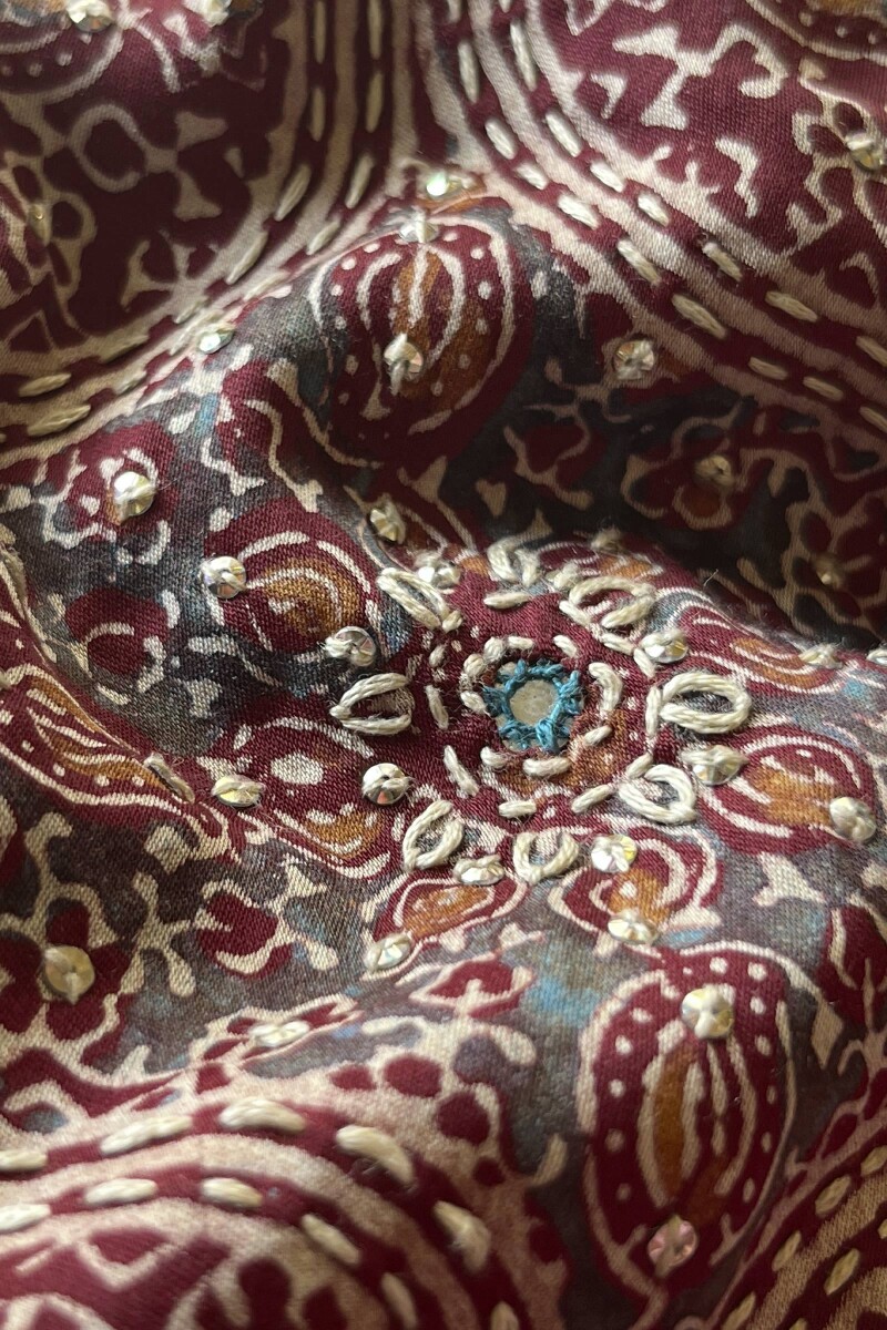 Ajrak Hand Block-Printed Straight Modal Kurta