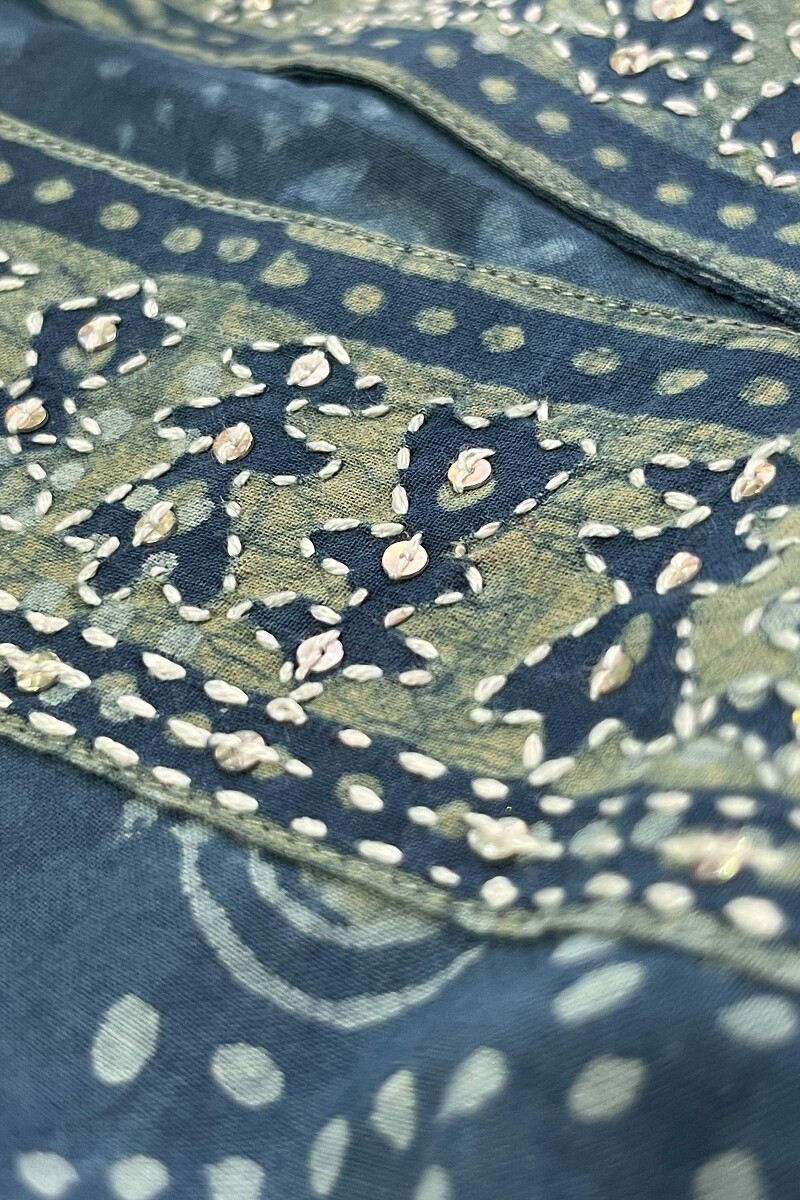 Akola Hand Block-Printed Straight Cotton Kurta