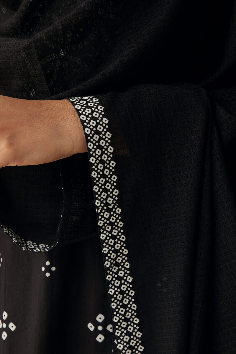 Black Handcrafted Kota Dupatta