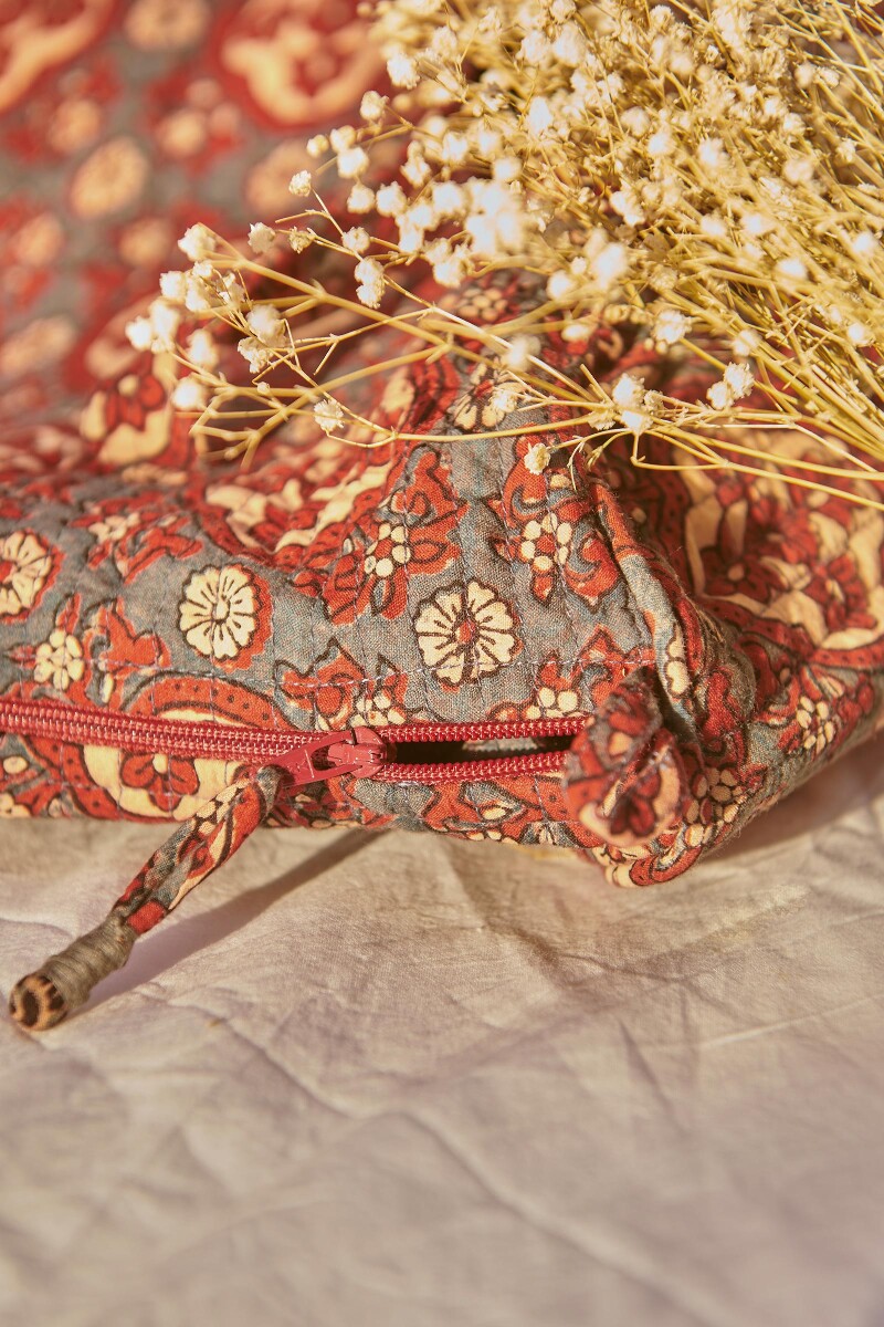 Ajrak Hand Block-Printed Cotton Duffel Bag
