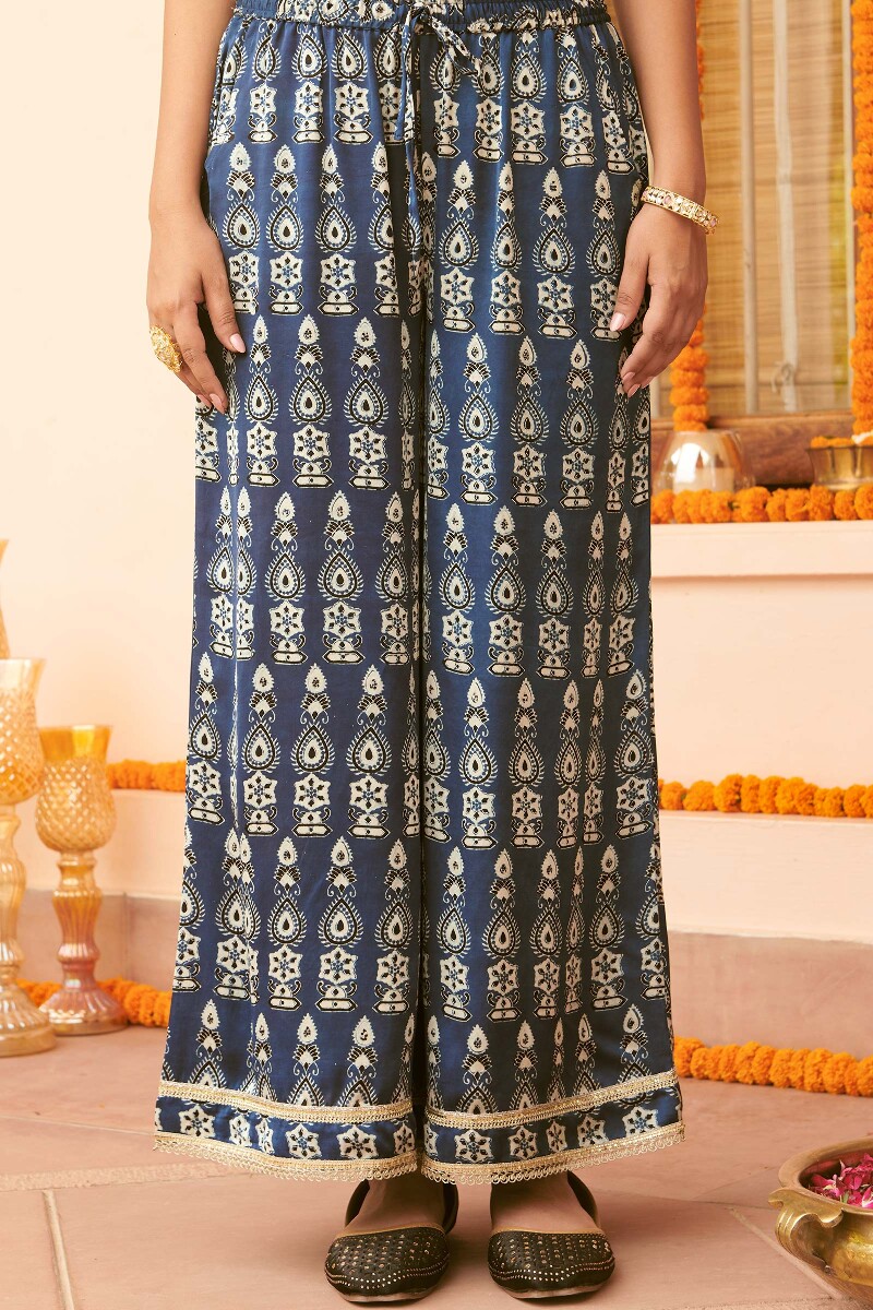 Ajrak Hand-Block Printed Modal Palazzo