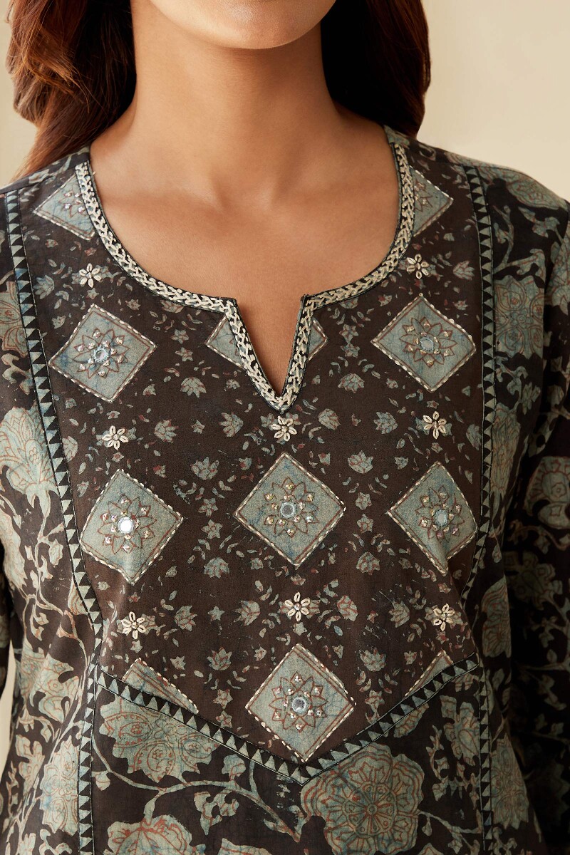 Akola Hand Block-Printed Cotton Top