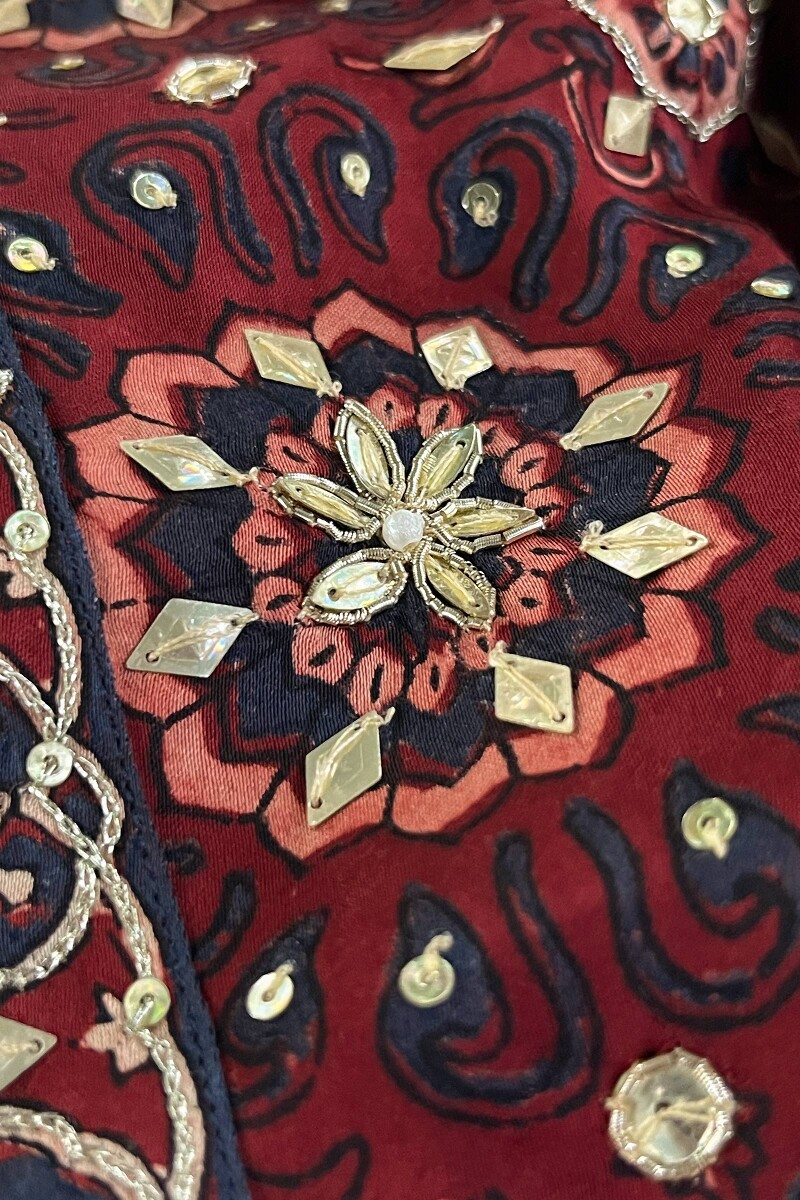 Ajrak Hand Block-Printed A-Line Modal Kurta