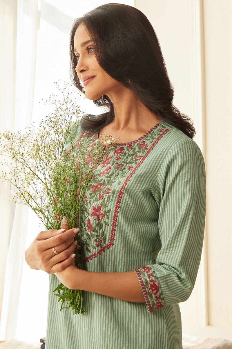 Handcrafted Cotton Straight Kurta