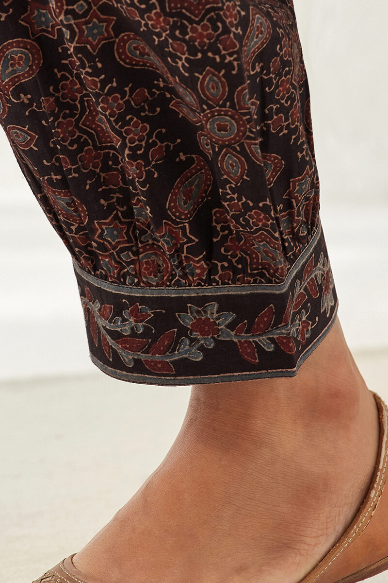 Ajrak Hand Block Printed Cotton Izhaar Pants