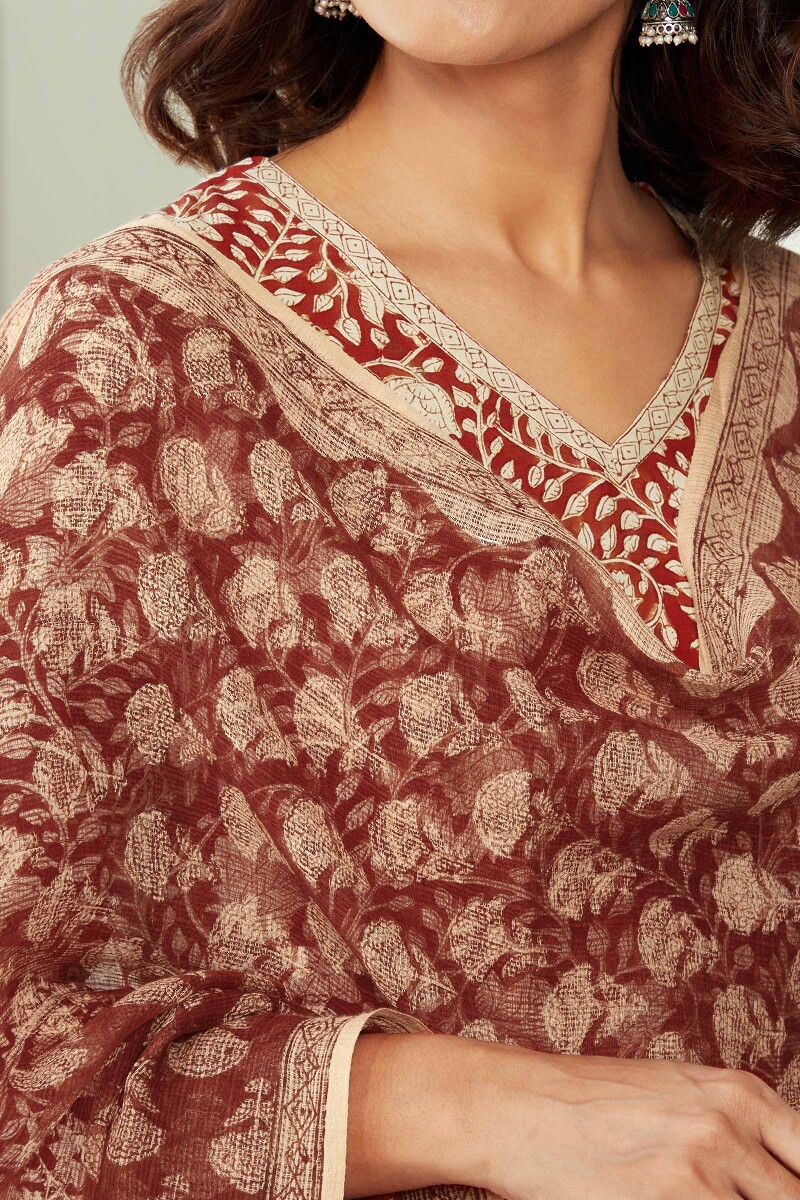 Bagru Hand Block-Printed Kota Dupatta