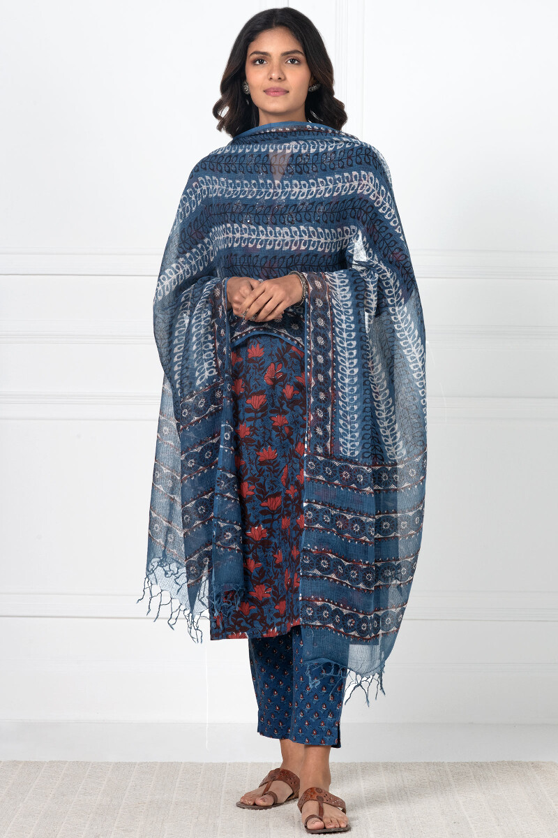 Bagru Block Printed Straight Cotton Kurta