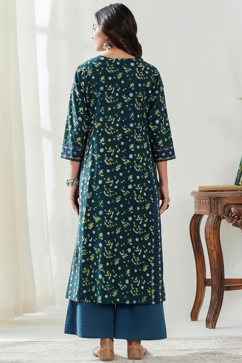 Bagru Hand Block Printed Straight Cotton Kurta