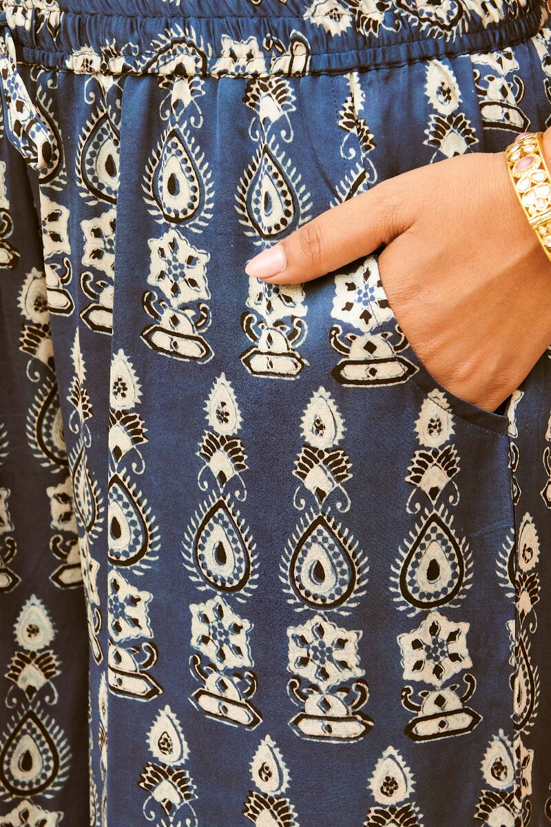 Ajrak Hand-Block Printed Modal Palazzo