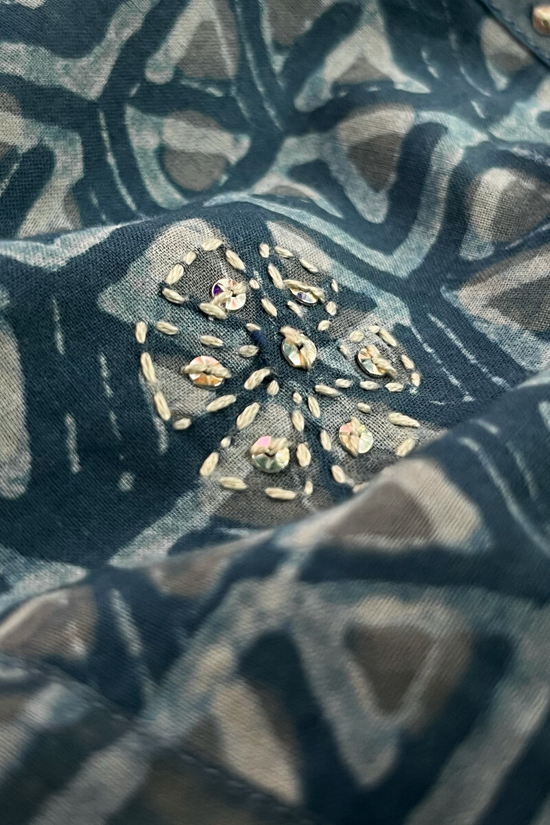 Akola Hand Block-Printed Straight Cotton Kurta