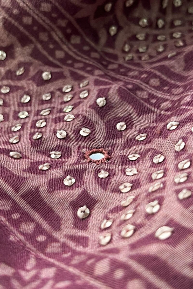 Purple Printed Straight Viscose Kurta
