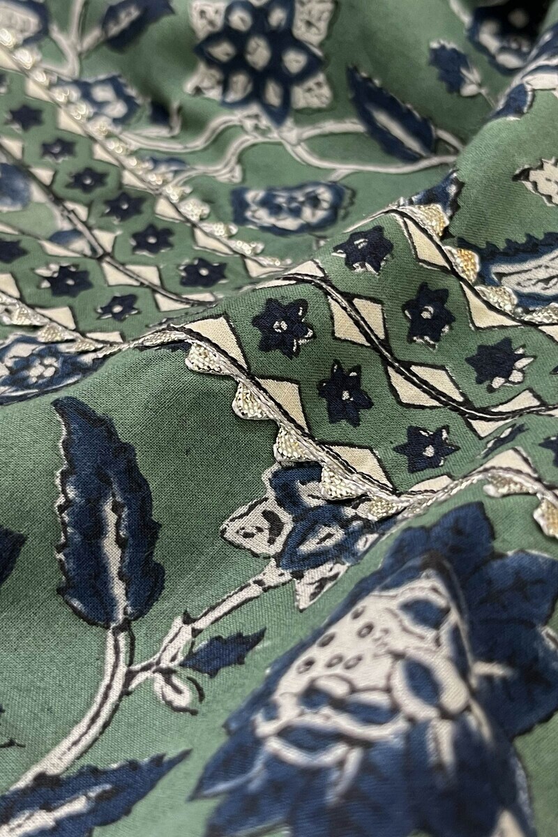 Bagru Hand Block-Printed Straight Cotton Kurta