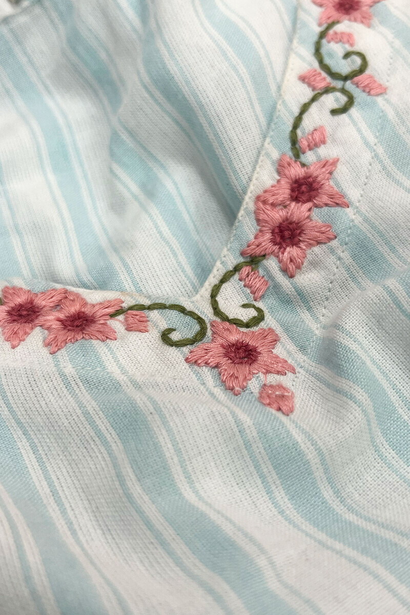 Off-White Handcrafted Straight Cotton Kurta