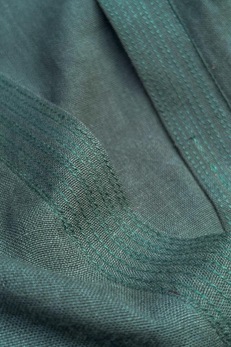 Teal Handcrafted Straight Cotton Kurta