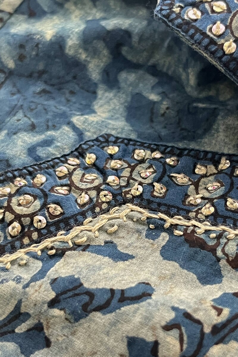 Akola Hand Block-Printed Straight Cotton Kurta
