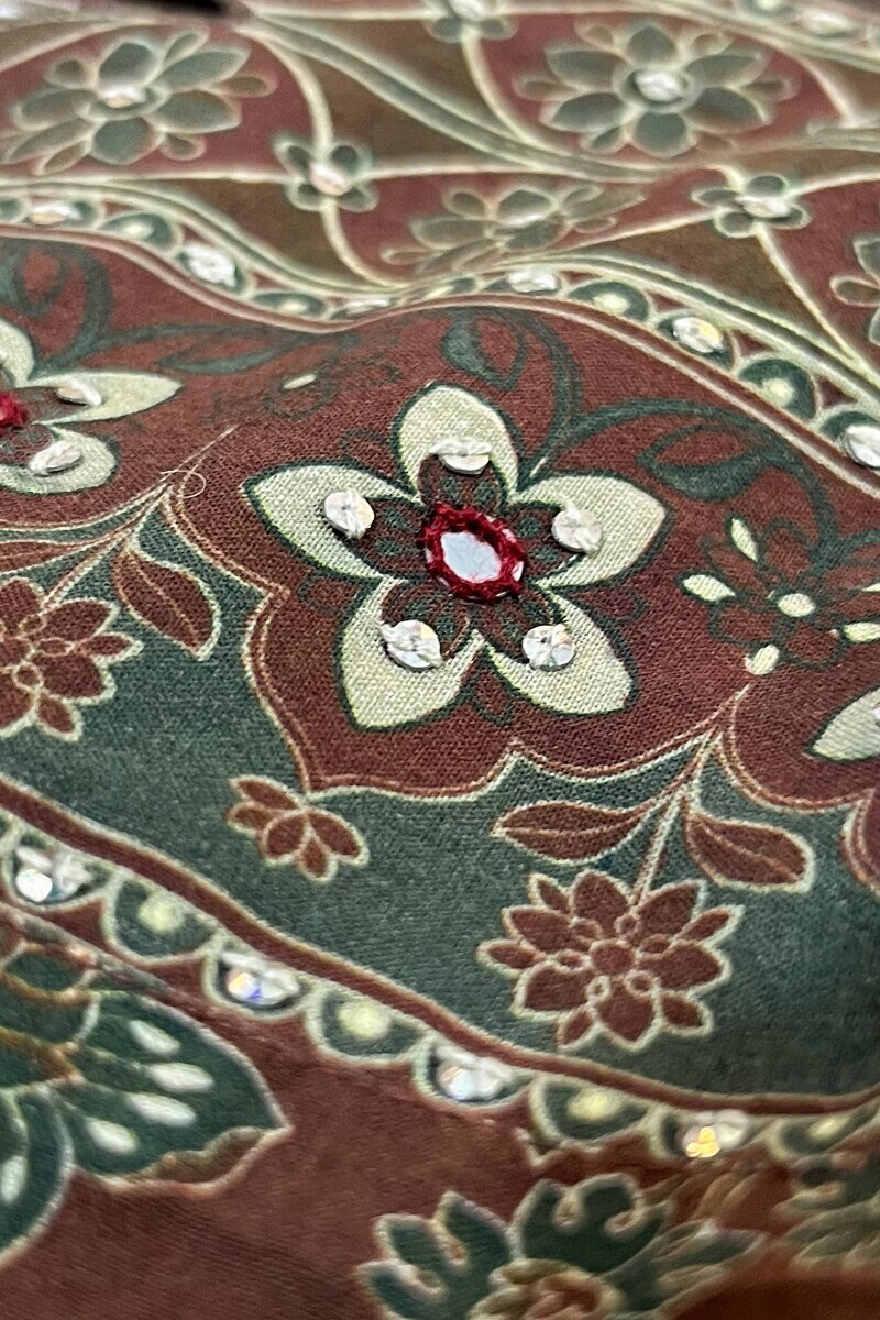 Maroon Printed Straight Cotton Kurta