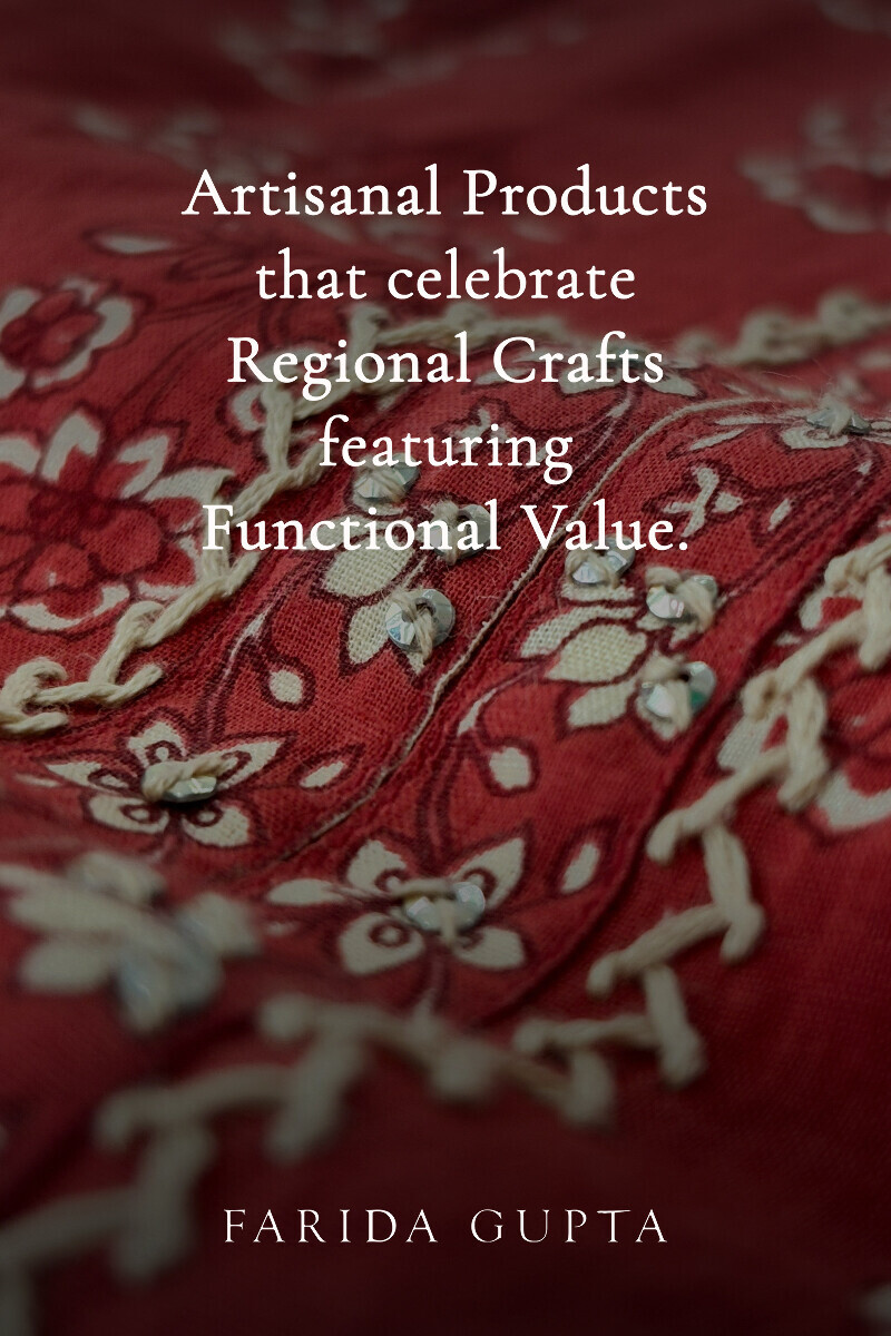 Red Hand Printed Straight Cotton Kurta