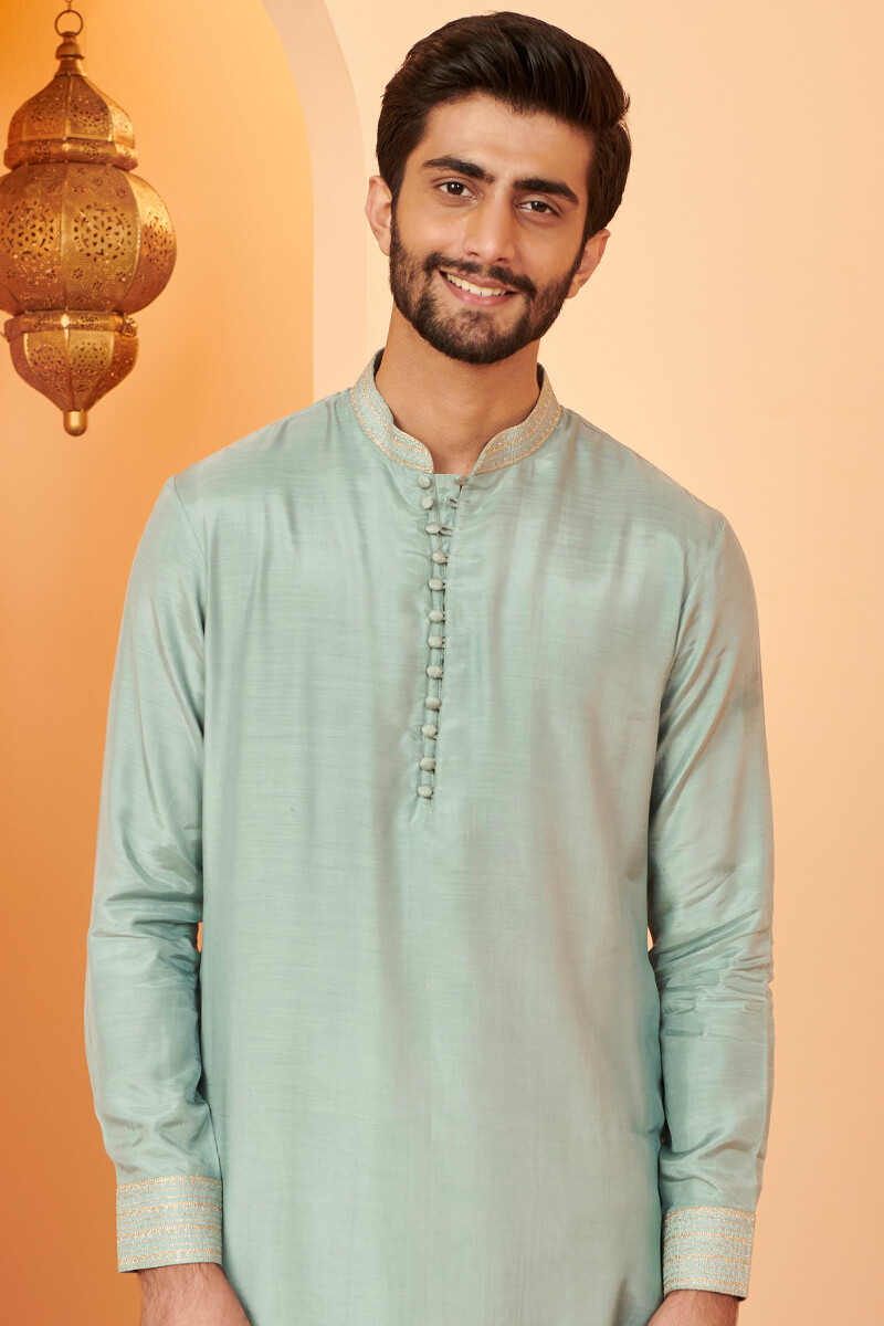 Blue Handcrafted Modal Kurta