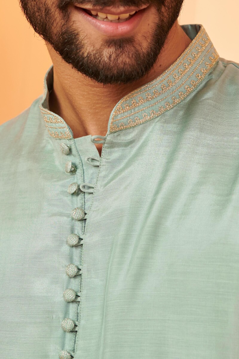 Blue Handcrafted Modal Kurta