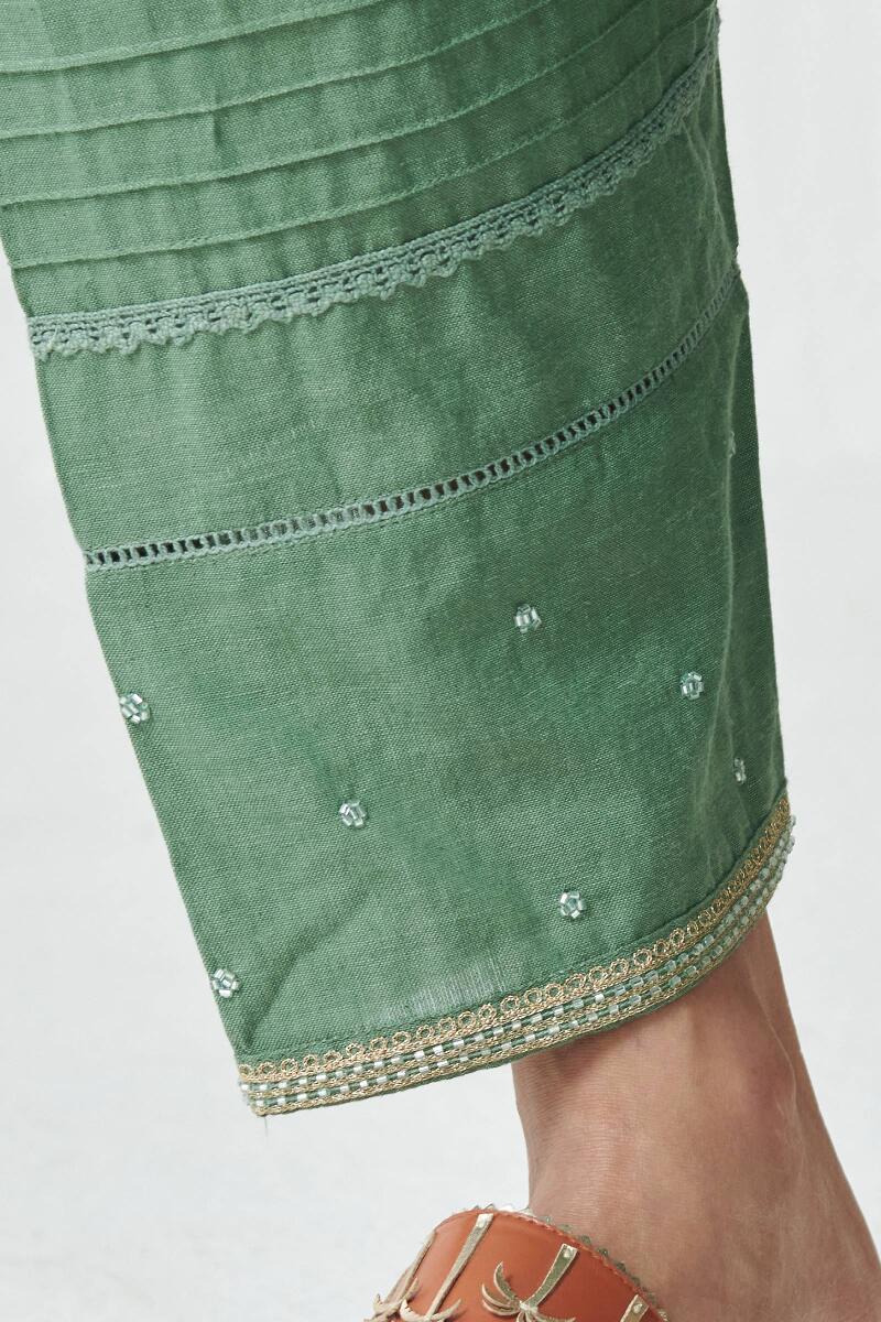 Green Handcrafted Cotton Salwar
