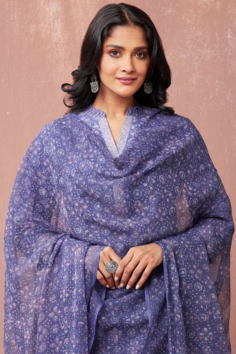 Akola Hand Block-Printed Kota Dupatta