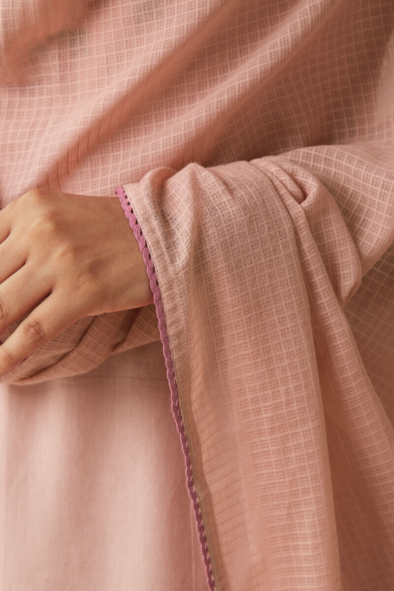 Pink Handcrafted Kota Dupatta