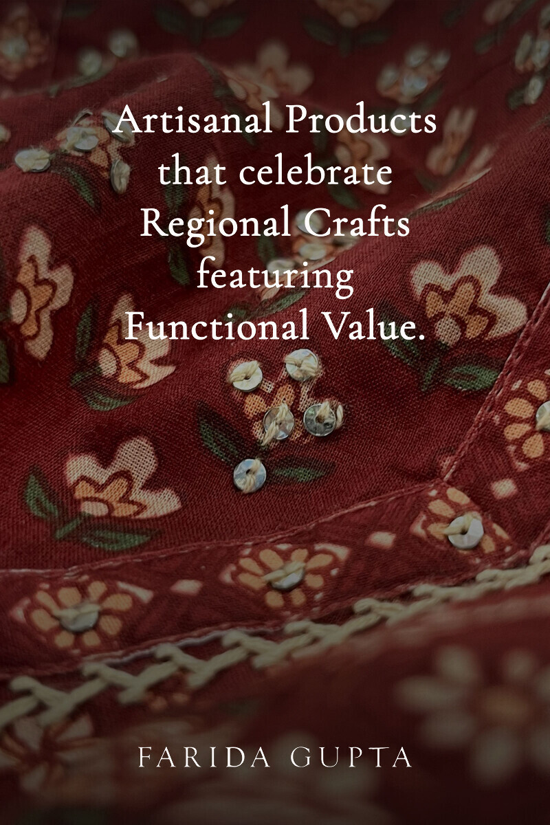 Maroon Hand Printed A-Line Cotton Kurta