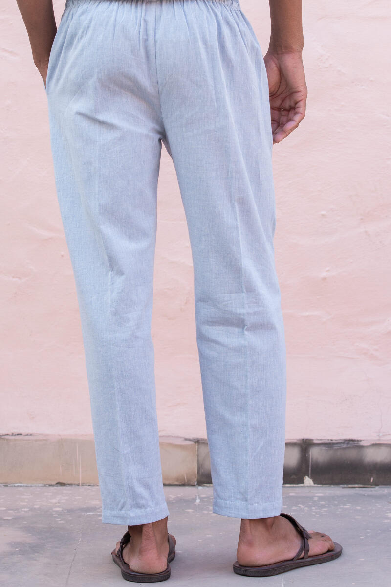 Blue Handcrafted Linen Pants